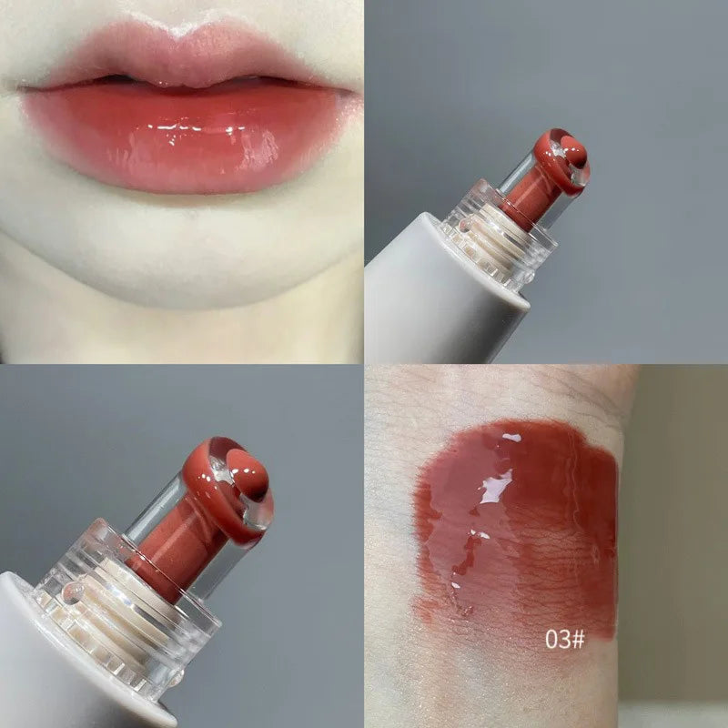 Crystal Jelly Lip Gloss Mirror Water Liquid Lipstick Moisturizing Long Lasting Sexy Red Lip Plumper Makeup Tint Korean Cosmetics