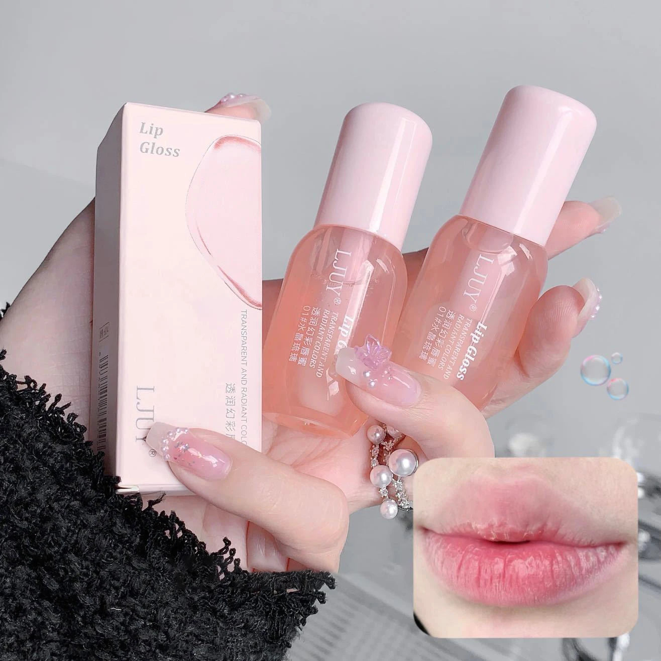 Fruit Crystal Jelly Lip Oil Hydrating Transparent Glass Lip Gloss Plumping Clear Lip Plumper Serum Lips Care Makeup Cosmetics