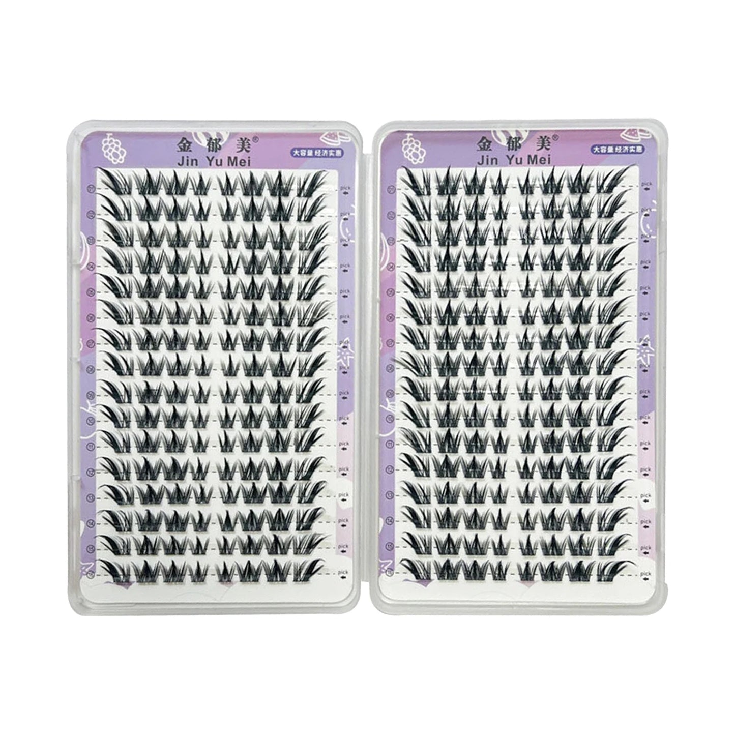 No Glue Need Individual Lash Clusters 28 Rows Self-adhesive False Eyelashes Book Korean U Shaped Natural Comic Lash Extension