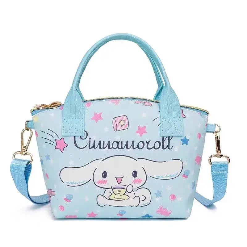 Fashion Hello kitty PU Leather girls' Cosmetic Bag Handbag Cute Large-capacity Woman Convenient Shopping Bag Crossbody