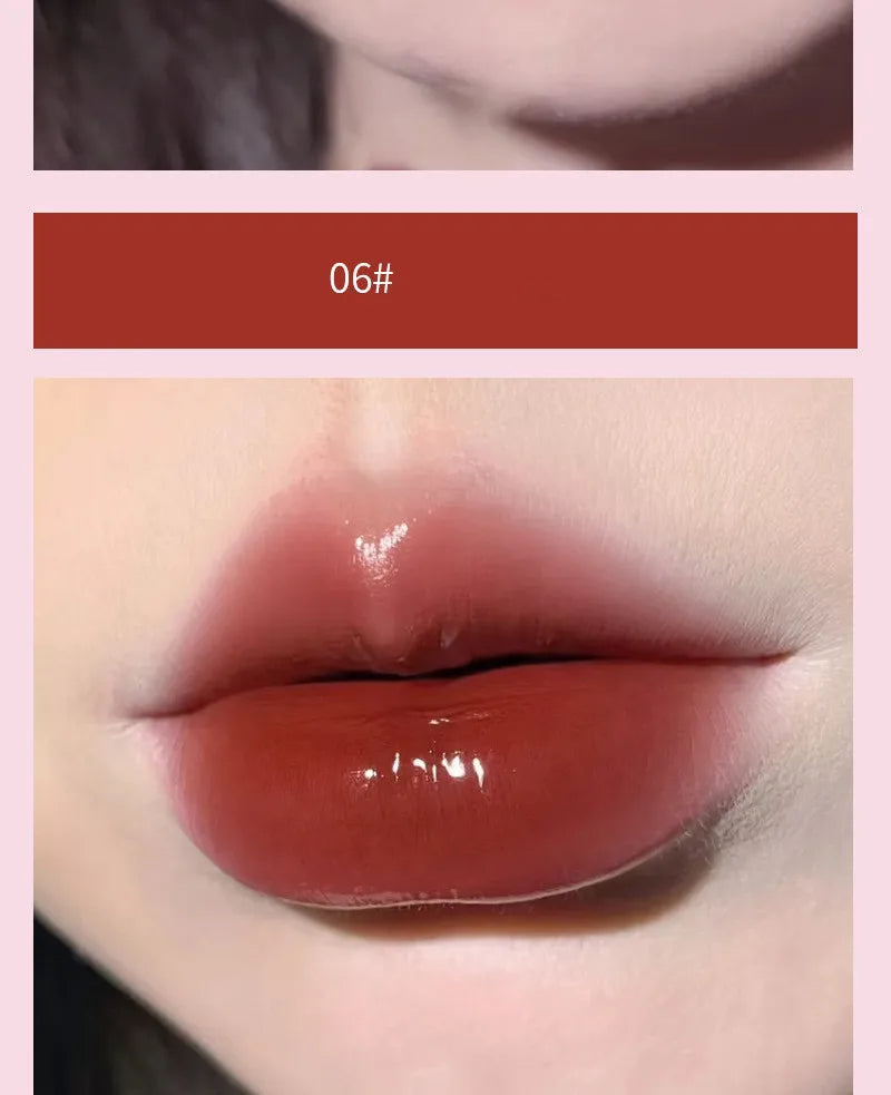 Korean Lip Gloss – Crystal Jelly Liquid, Plumping & Moisturizing Lipstick