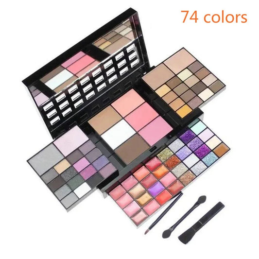 Large Multi-Color Eyeshadow Palette – 40/74/78 Shades Matte & Shimmer