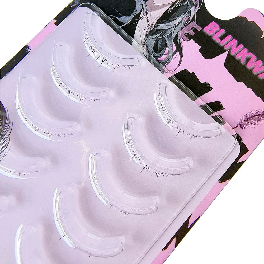 5 Pair Clear Band Lower Eyelashes Handmade False Eyelashes Bottom Lashes Natural Manga Lashes douyin makeup lash Extension