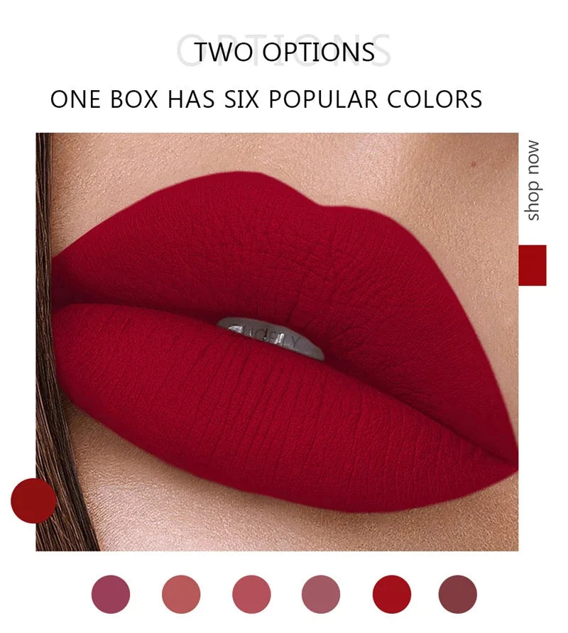 HANDAIYAN Matte Lipstick Set – 1/6 PCS Waterproof, Long Lasting & Non-Stick