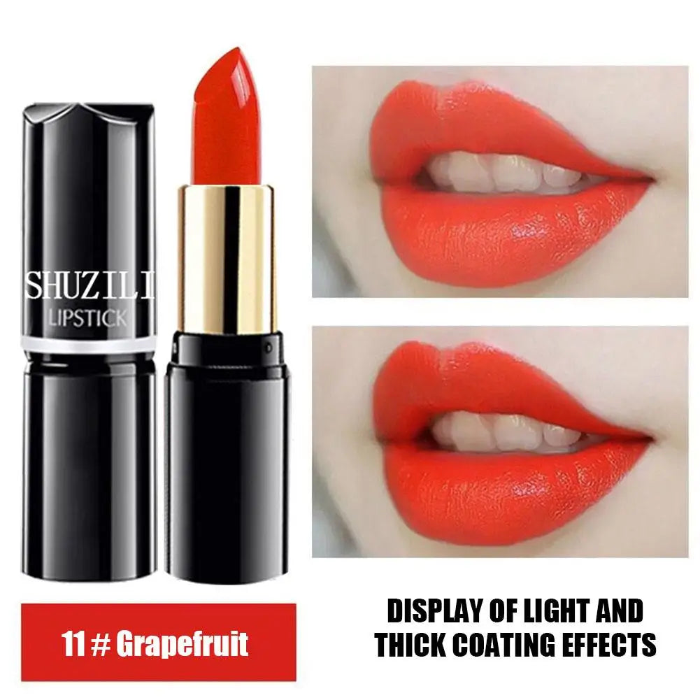 SHUZILI Moisturizing Lipstick Velvet High Quality Lipsticks Shiny Professional Korean Makeup Cosmetic For Lip Women