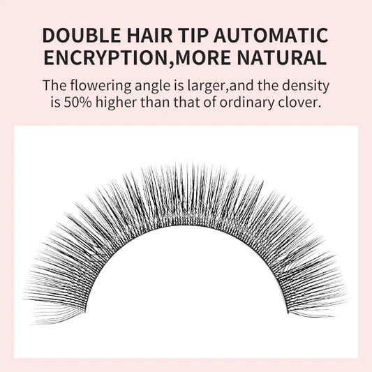 NATUHANA 3D W Shape Eyelash Extensions – Premade Volume Fan Faux Mink Lashes