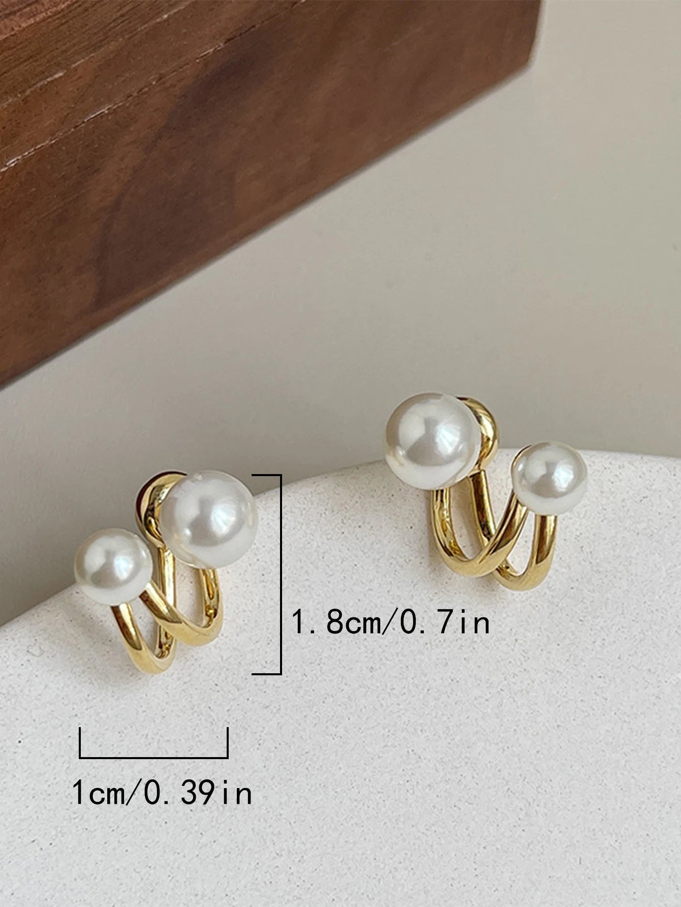 Korean Simple Irregular Design Pearl Stud Earrings for Women Fashion Geometric Gold Color Metal Earrings Trend Party Jewelry Gif