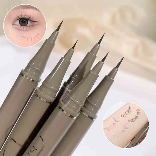 Slim eyeliner is waterproof, sweat-proof, long-lasting and non-smudged. Newbie brown eyeliner liquid pen