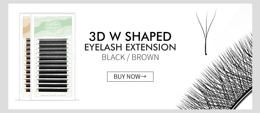 NATUHANA 3D W Shape Eyelash Extensions – Premade Volume Fan Faux Mink Lashes