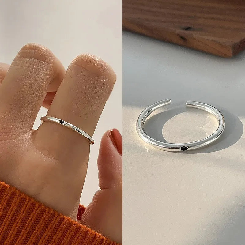 PANJBJ 925 Sterling Silver Pearl Irregular Ring for Women Shell Overlapping Hollow Sweet Design Jewelry Gift Dropshipping