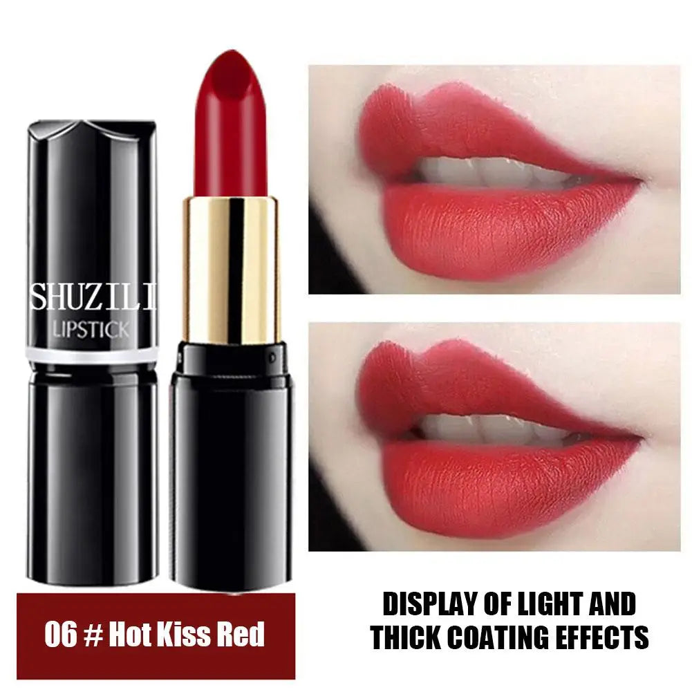 SHUZILI Moisturizing Lipstick Velvet High Quality Lipsticks Shiny Professional Korean Makeup Cosmetic For Lip Women