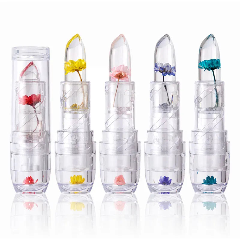 Magic Jelly Flower Lipstick Temperature Changing Lip Blam Transparent Moisturizing Lip Gloss Korean Cosmetic Tools Wholesale