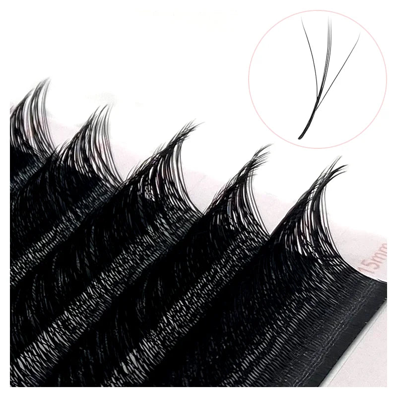NATUHANA 3D W Shape Eyelash Extensions – Premade Volume Fan Faux Mink Lashes