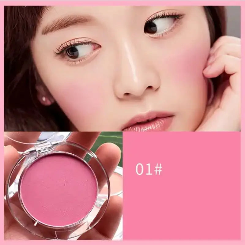 Blush Waterproof Sweat-proof Blusher Natural Monochrome Blush Palette Long-lasting Face Contour Natural Makeup Women Girls