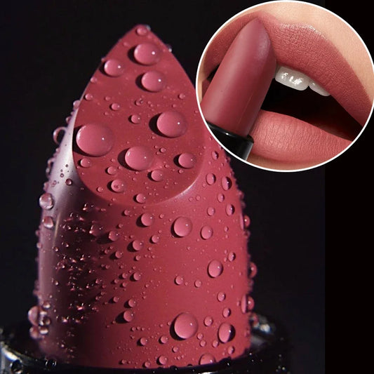 Velvet Nude Lipstick 6 Colors Matte Waterproof Moisturizing Lasting Sexy Red Lip Non-Stick Cup Makeup Lips Tint Cosmetics Beauty