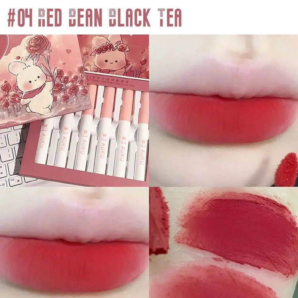6 PCS Matte Lip Mud Waterproof Long Lasting Makeup Set For Women Lipsticks Set Free Shipping Korean Make Up Beauty Cosmetics