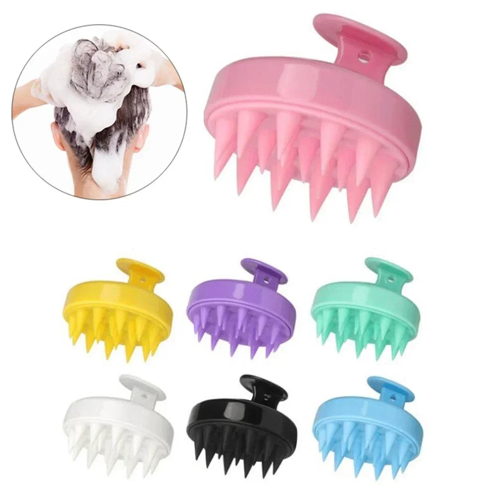 Silicone Shampoo Brush Scalp Antipruritic Massage Hair Washing Combs Body Cleansing Exfoliator Bathing Brushes Hairdressing Tool