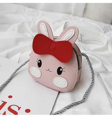 Cute PU Leather Children's Small Shoulder Bags Lovely Cartoon Baby Girls Coin Purse Handbags Princess Accessories Crossbody Bag