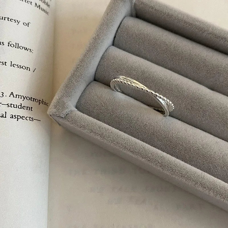 PANJBJ 925 Sterling Silver Pearl Irregular Ring for Women Shell Overlapping Hollow Sweet Design Jewelry Gift Dropshipping