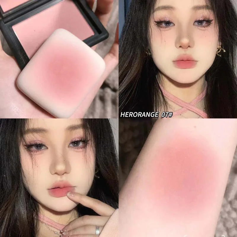 Silky Touch Powder Blusher Monochrome Korean Original Cosmetics Natural Makeup With Low Saturation Matte Makeup Rouge Pink