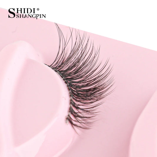 3/5 Pairs Cat Eye False Lashes Natural Short Fluffy Eyelashes Wispy Half False Eyelashes Eye End Extension Faux Mink Makeup