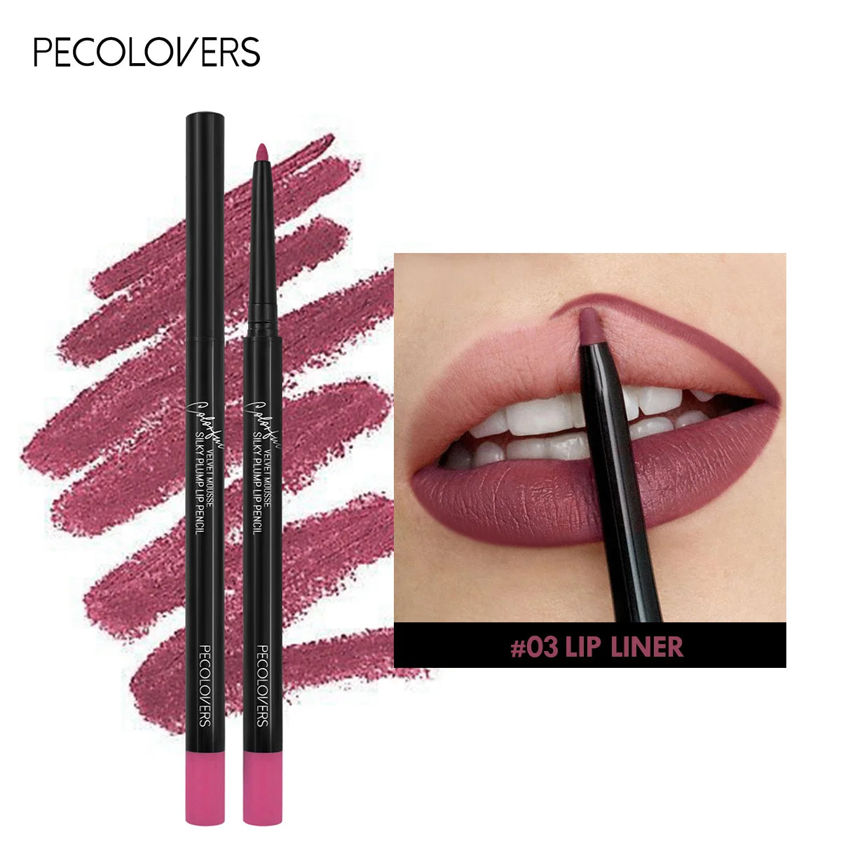 Matte Red Lipliner & Lipstick Pencil – Waterproof, Moisturizing, 12 Shades