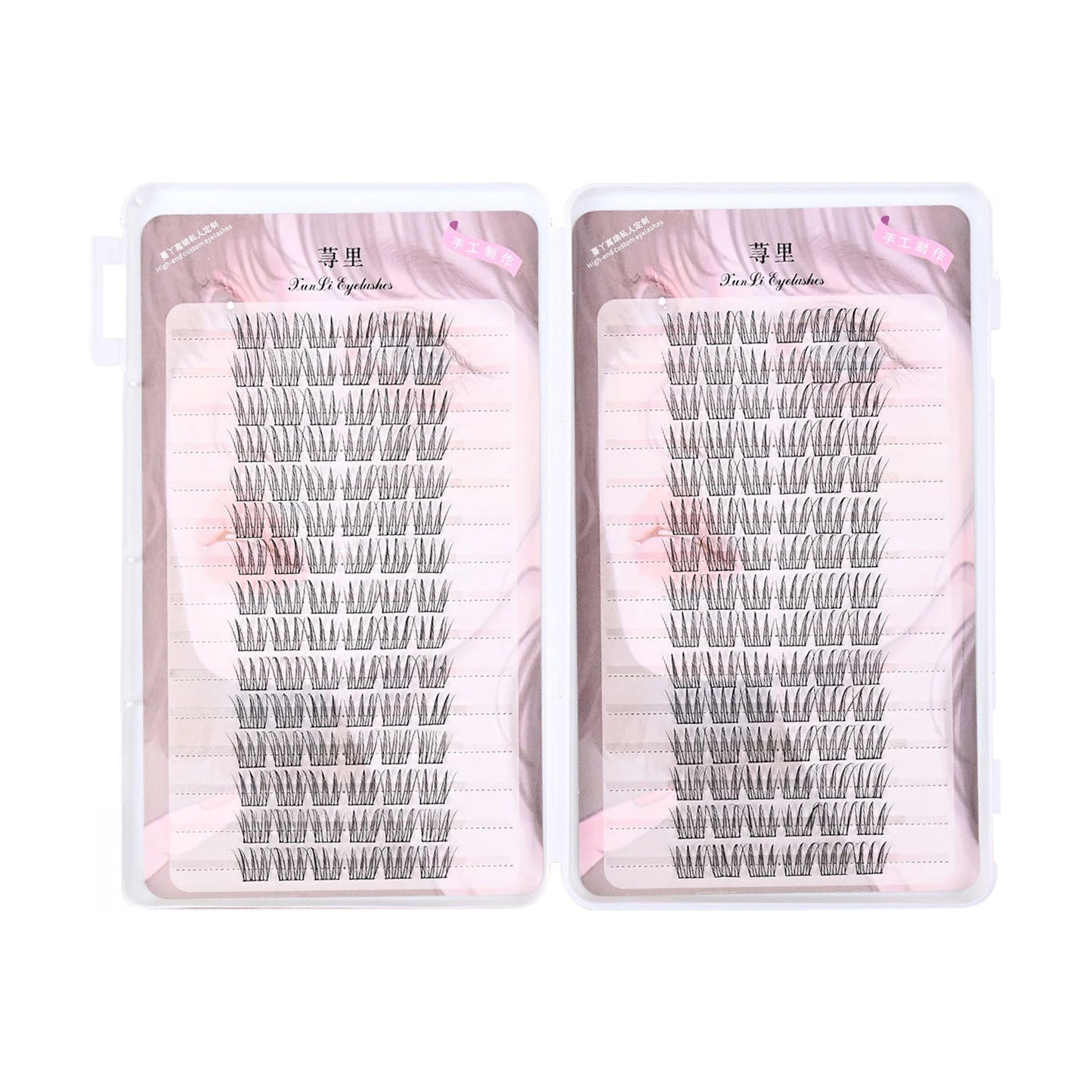 No Glue Need Individual Lash Clusters 28 Rows Self-adhesive False Eyelashes Book Korean U Shaped Natural Comic Lash Extension