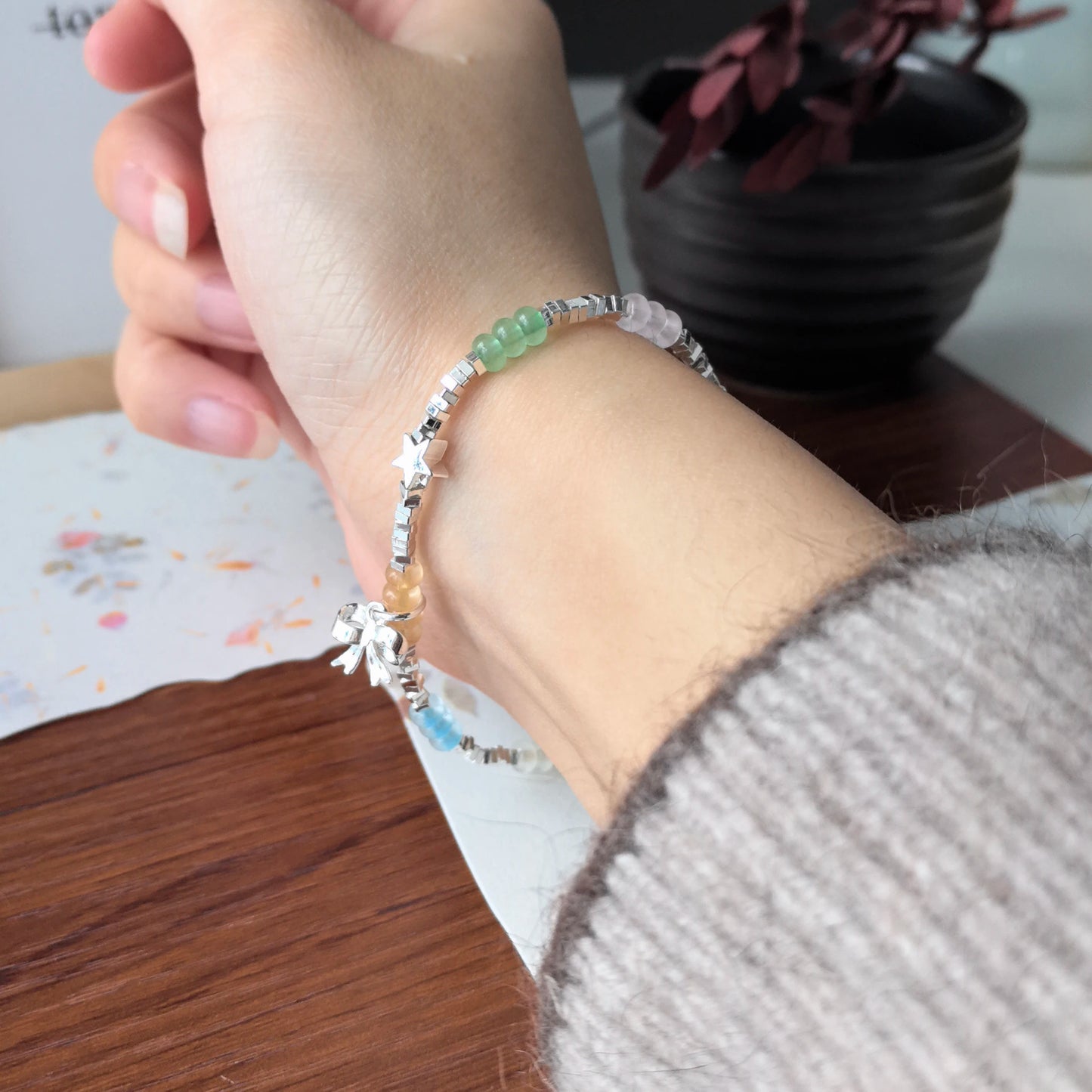 925 Sterling Silver Bracelet Bangle Simple Green Leaf Elegant Nature For Woman Girl Fashion Jewelry Gift Dropship Wholesale
