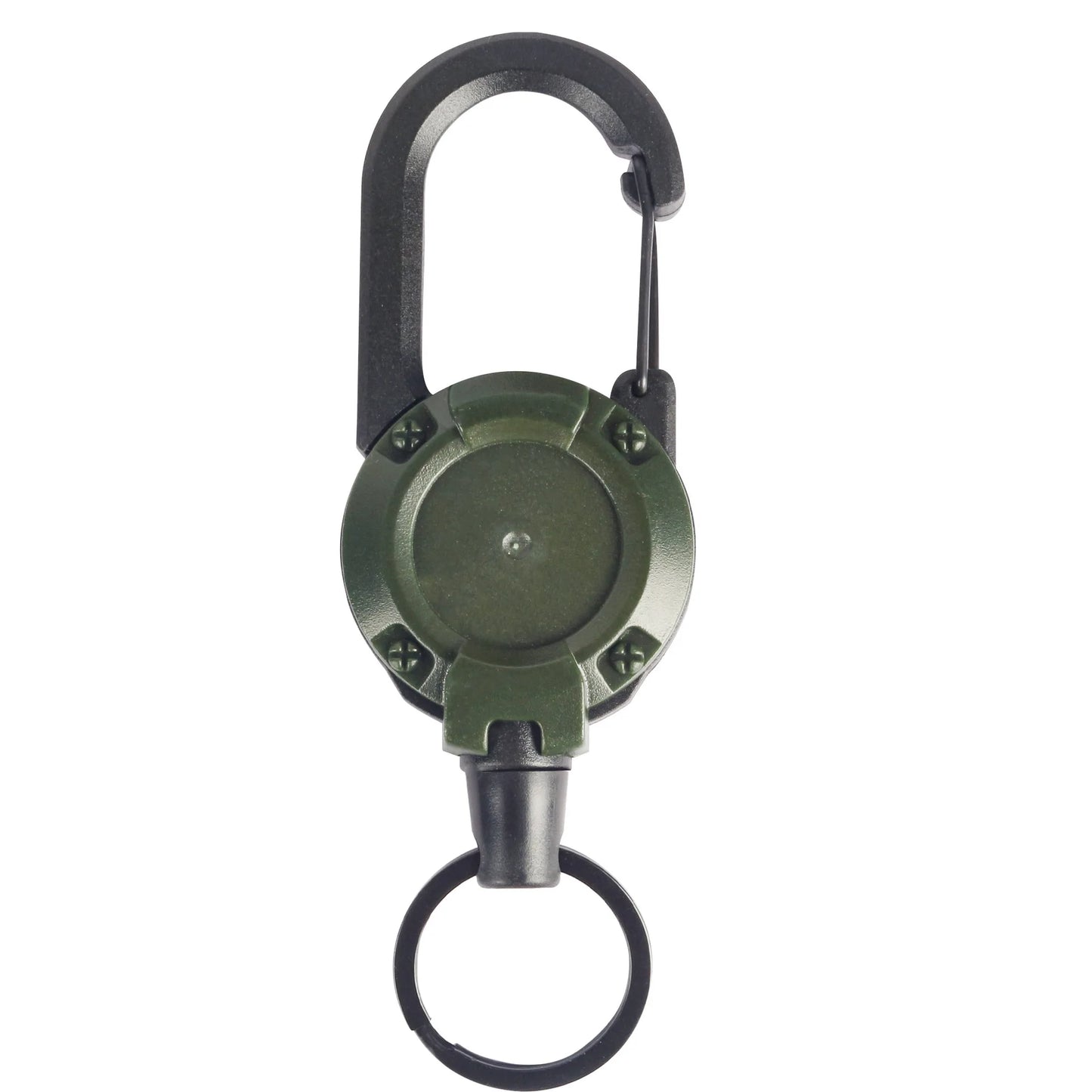 Retractable Heavy Duty Pull Reel Carabiner Key Chains Strong Steel Wire Rope Buckle Spring Key Ring Outdoor Sporty Keychain Tool