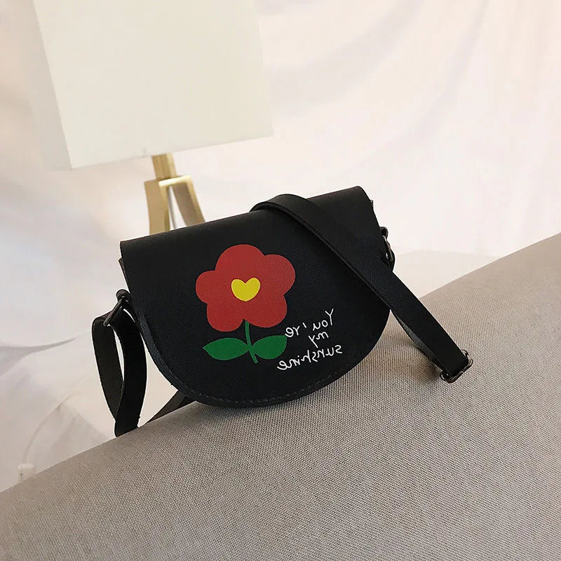 Cute PU Leather Children's Small Shoulder Bags Lovely Cartoon Baby Girls Coin Purse Handbags Princess Accessories Crossbody Bag