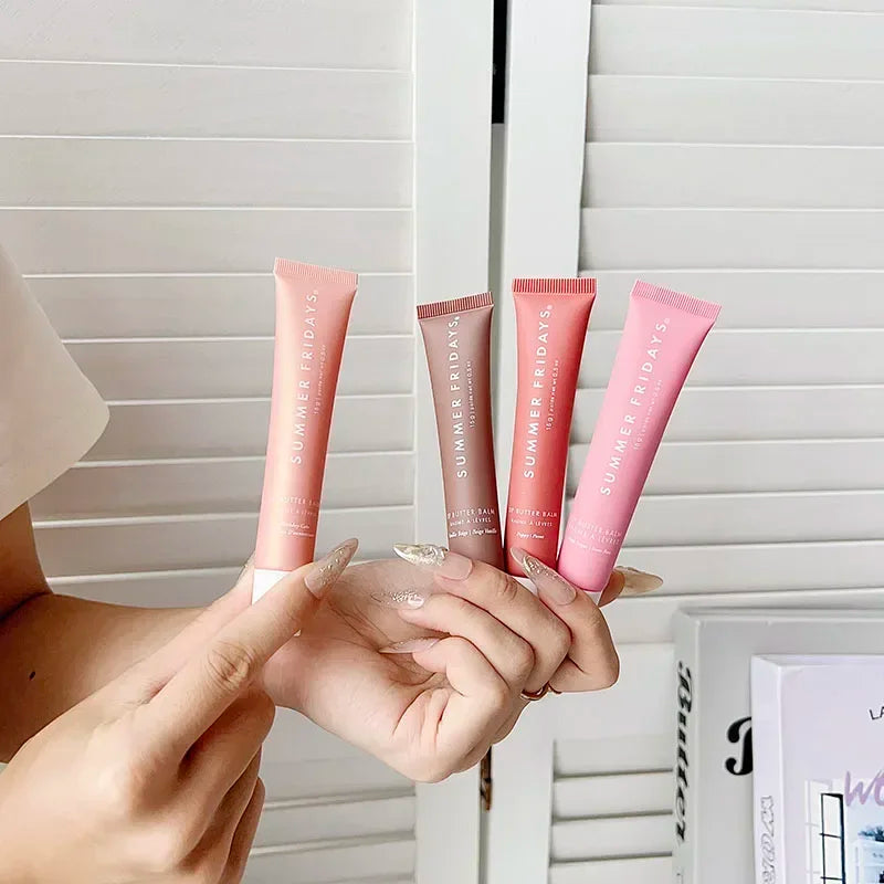 Summer Fridays Mini Set Lip Balm Vanilla Iced Coffee Lip Gloss Lip Balm Moisturizing Smooth Soft Lips Cosmetics Makeup Lip Care