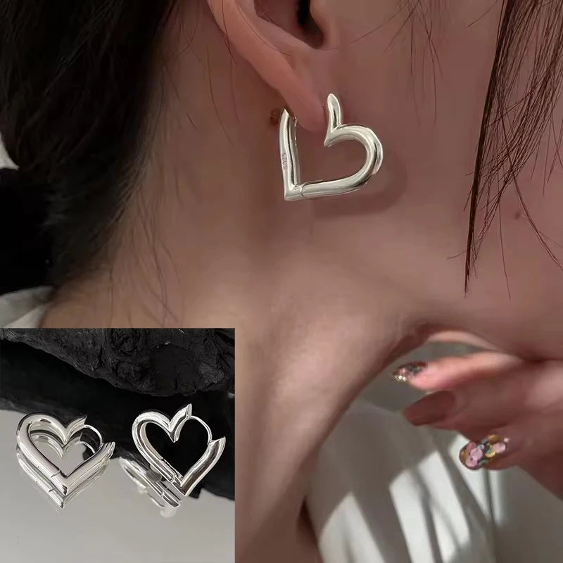 VENTFILLE 925 Sterling Silver Star & Moon Hoop Earrings for Women