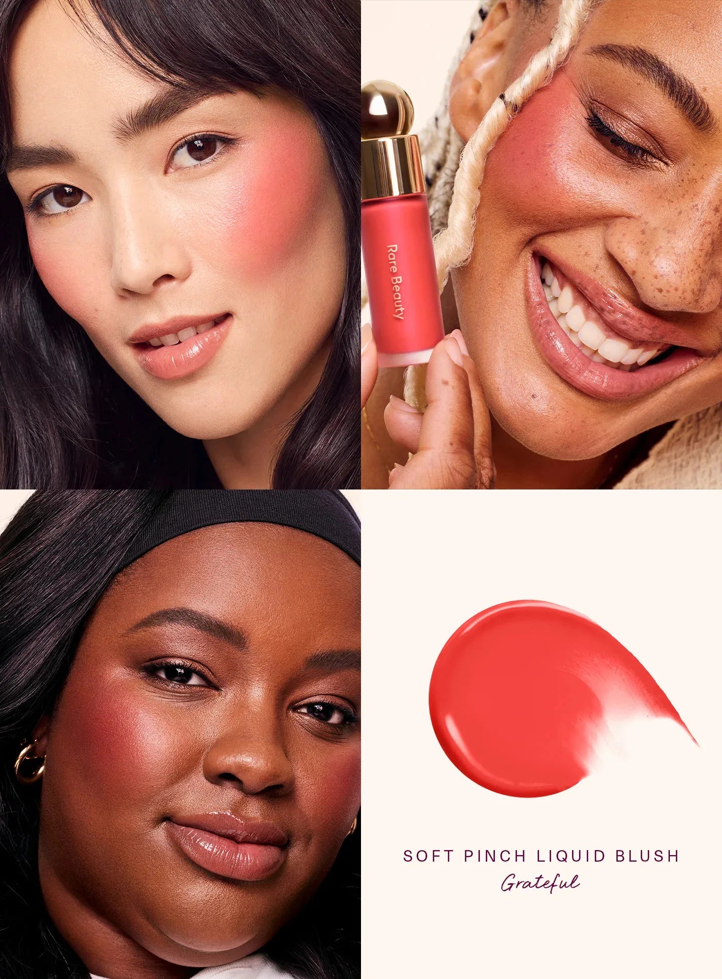 RARE Beauty Liquid Blush Lipstick Hope Eyes Cheek Blusher Waterproof Mositure Face Contour Shadow Liquid LipGloss Plump Makeup