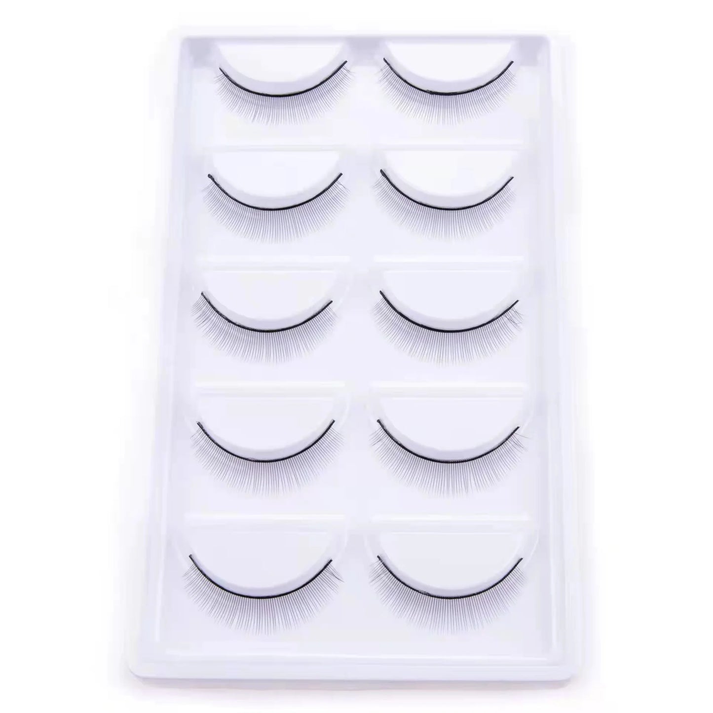 Manga Lashes 5 Pairs Anime Cosplay Faux Mink Lashes Korean Natural short Full Strip Lashes Clear Band Soft Eyelash Extension Hot