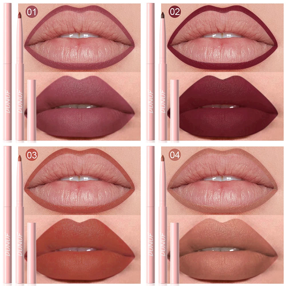 Matte Lip Liner Pencil Set (6 Colors) – Waterproof, Sweatproof & Easy Glide