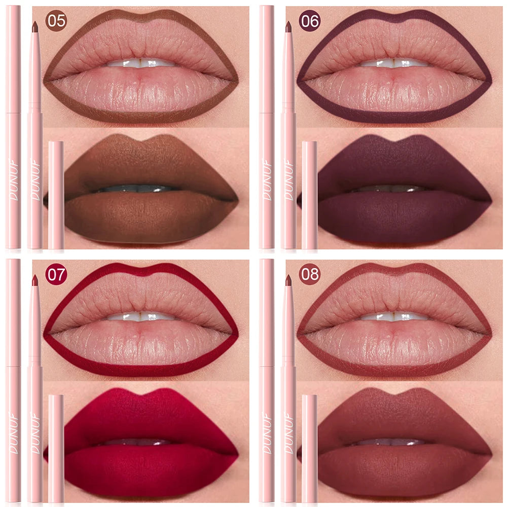 Matte Lip Liner Pencil Set (6 Colors) – Waterproof, Sweatproof & Easy Glide