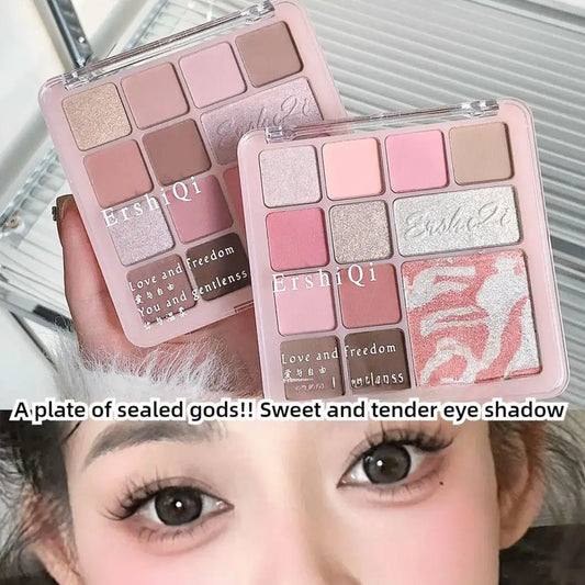 16Colors Pink Mist Eyeshadow Palette High Pigmented Daily Eye Shadow Makeup Eye Shadow Travel Makeup Palette All In One
