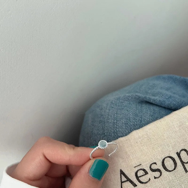 PANJBJ 925 Sterling Silver Pearl Irregular Ring for Women Shell Overlapping Hollow Sweet Design Jewelry Gift Dropshipping