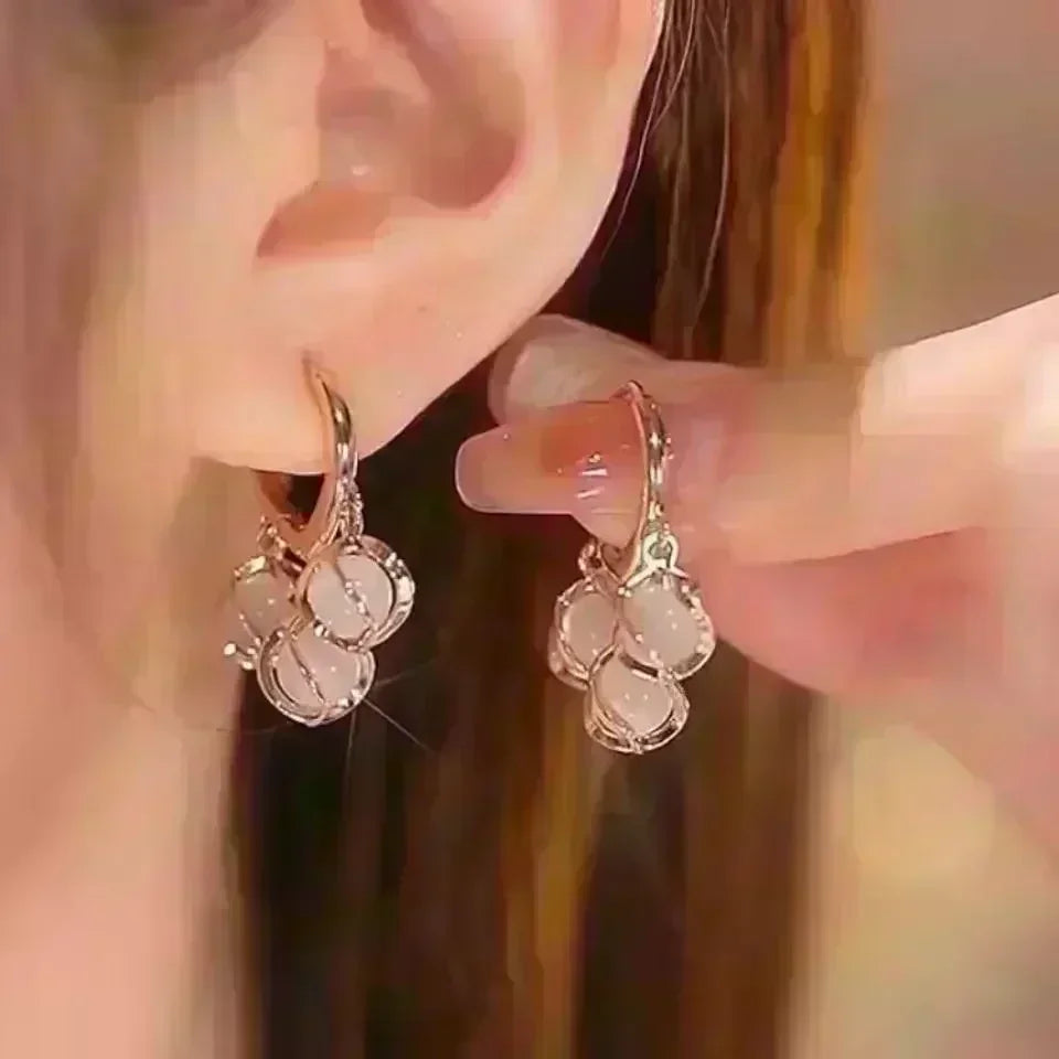 Geometric Rhombus Double Layer Combination Design Earrings For Women Simple Fashion Daily Accessory Party Jewelry Birthday Gifts