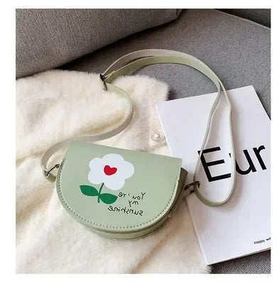 Cute PU Leather Children's Small Shoulder Bags Lovely Cartoon Baby Girls Coin Purse Handbags Princess Accessories Crossbody Bag