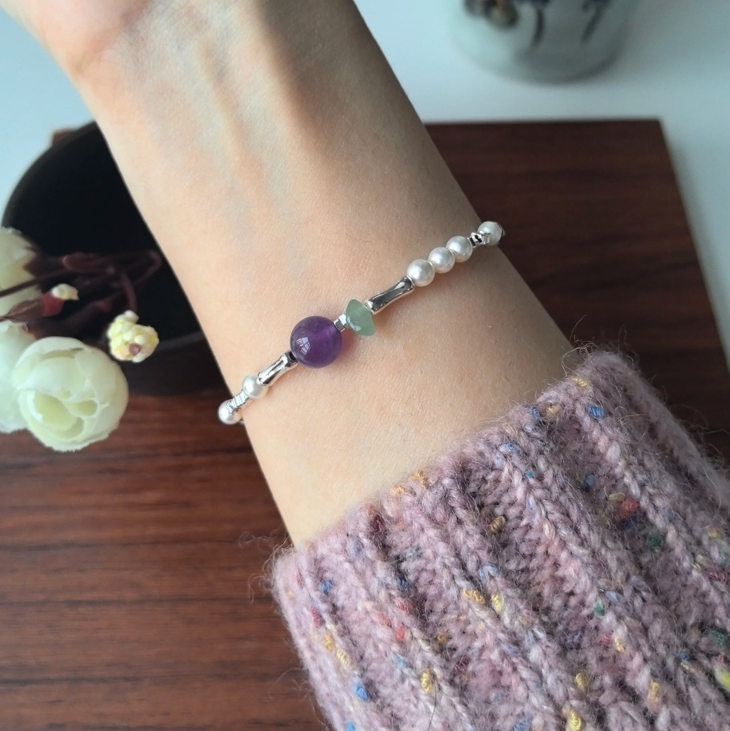 925 Sterling Silver Bracelet Bangle Simple Green Leaf Elegant Nature For Woman Girl Fashion Jewelry Gift Dropship Wholesale