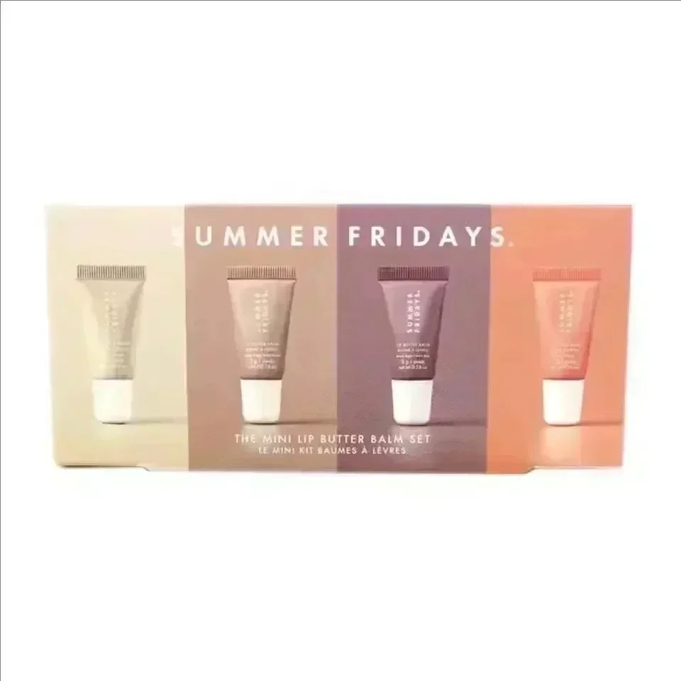 Summer Fridays Mini Set Lip Balm Vanilla Iced Coffee Lip Gloss Lip Balm Moisturizing Smooth Soft Lips Cosmetics Makeup Lip Care