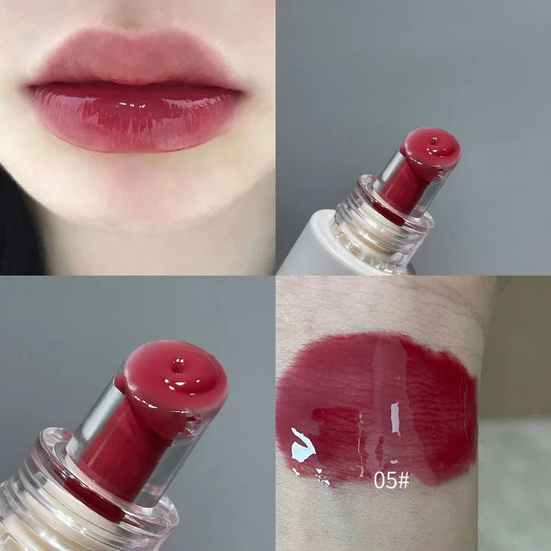 Crystal Jelly Lip Gloss Mirror Water Liquid Lipstick Moisturizing Long Lasting Sexy Red Lip Plumper Makeup Tint Korean Cosmetics