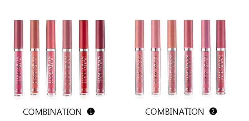 HANDAIYAN Matte Lipstick Set – 1/6 PCS Waterproof, Long Lasting & Non-Stick