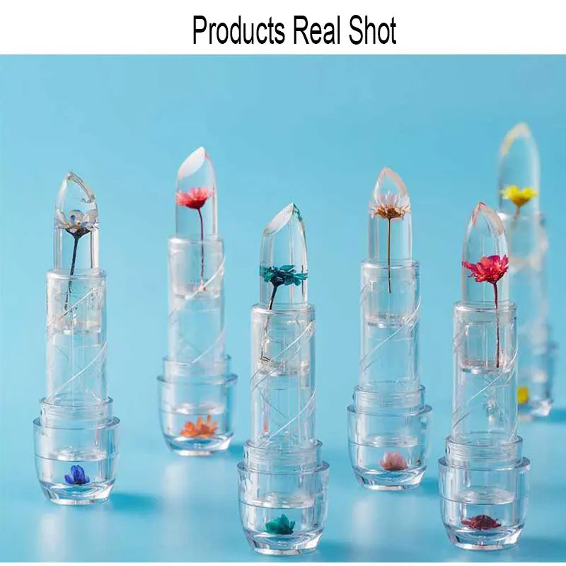 Magic Jelly Flower Lipstick Temperature Changing Lip Blam Transparent Moisturizing Lip Gloss Korean Cosmetic Tools Wholesale