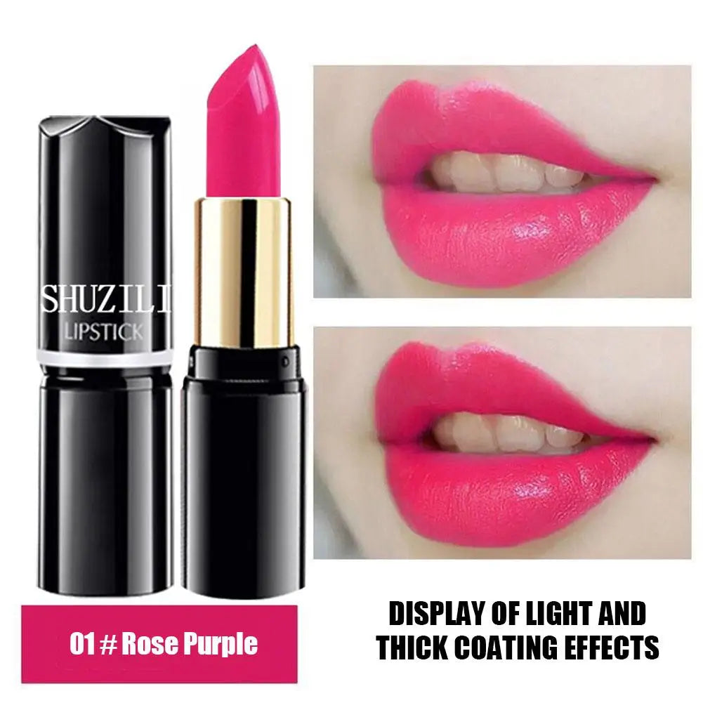 SHUZILI Moisturizing Lipstick Velvet High Quality Lipsticks Shiny Professional Korean Makeup Cosmetic For Lip Women