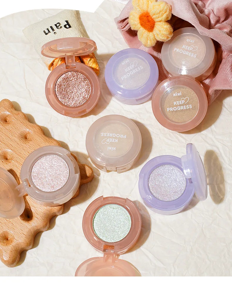 Diamond Glitter Monochrome Eyeshadow Palette Discoloration Eyeshadow Highlighter Sequins Waterproof Lasting Eyes Makeup Pigments
