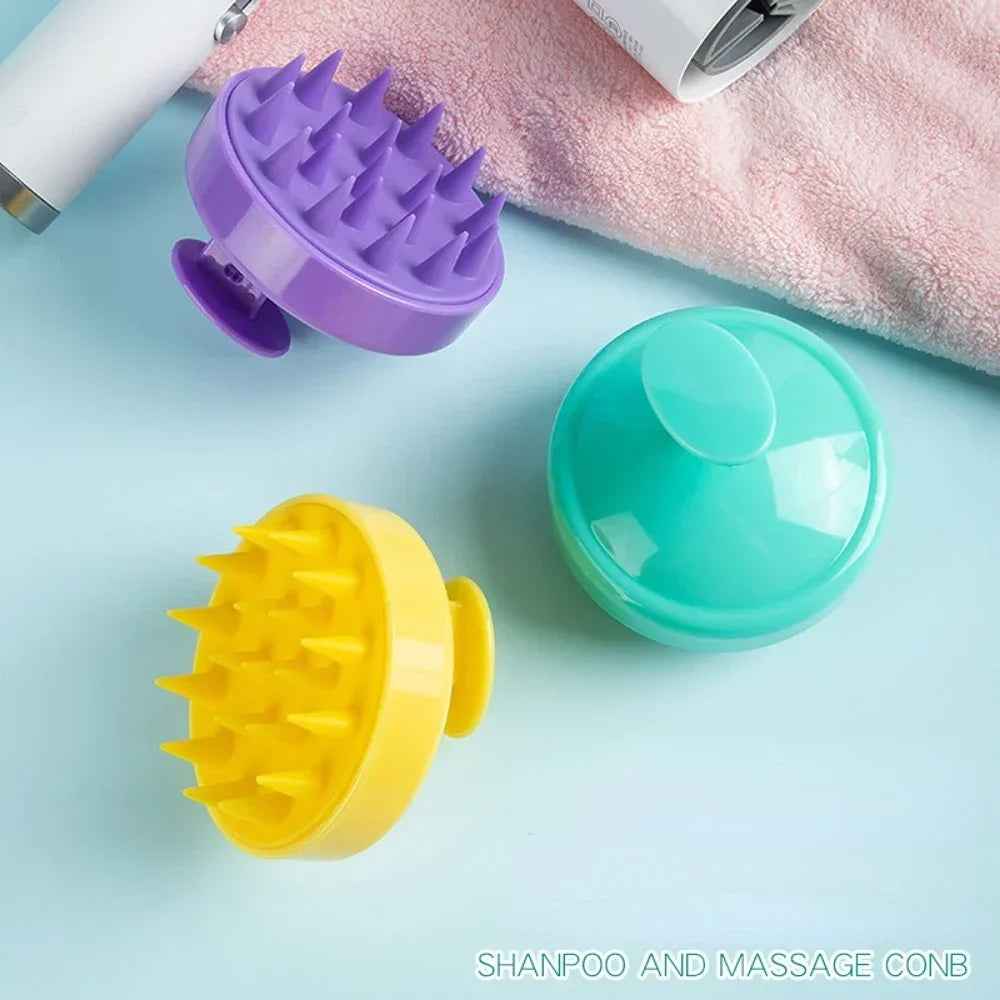 Silicone Shampoo Brush Scalp Antipruritic Massage Hair Washing Combs Body Cleansing Exfoliator Bathing Brushes Hairdressing Tool