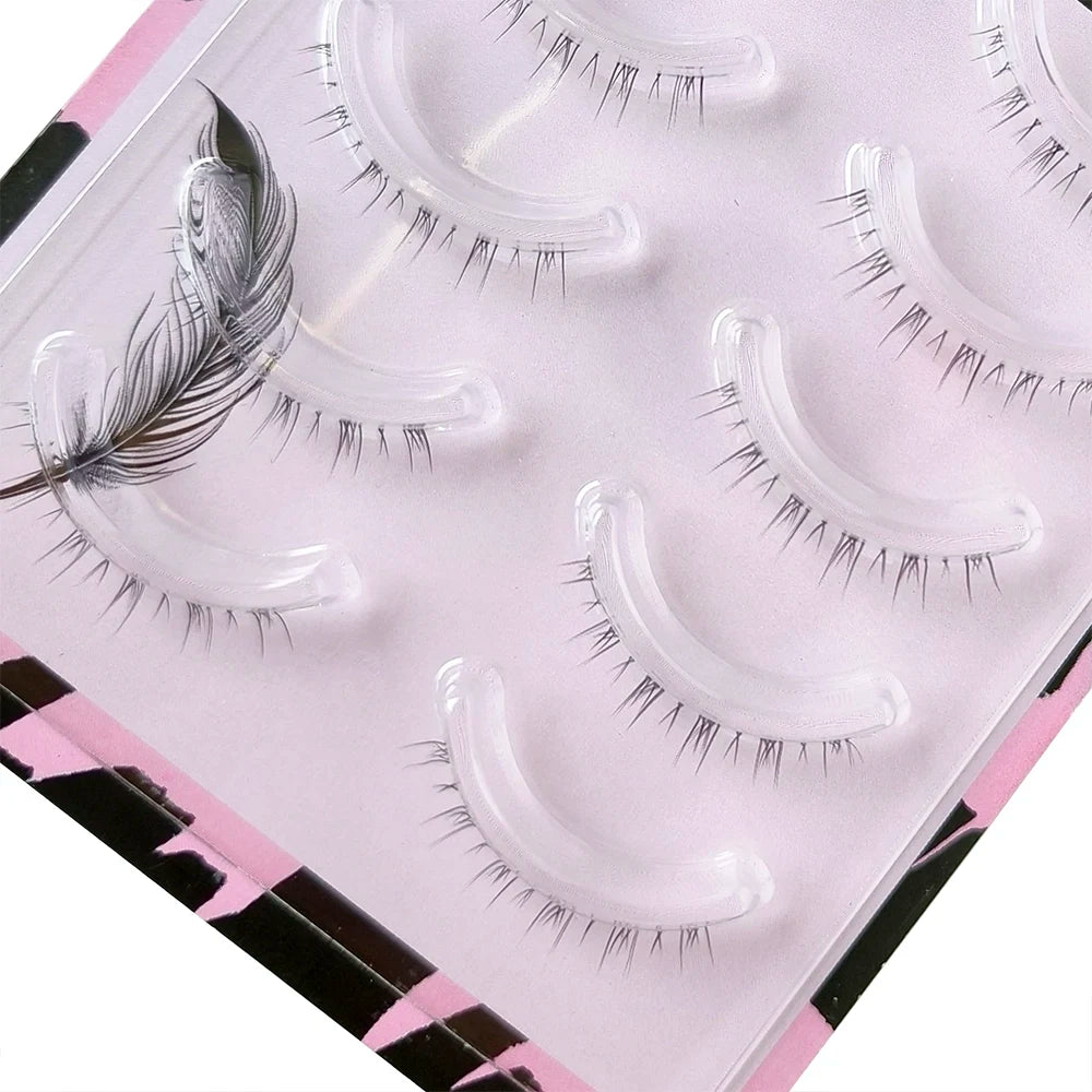 5 Pair Clear Band Lower Eyelashes Handmade False Eyelashes Bottom Lashes Natural Manga Lashes douyin makeup lash Extension