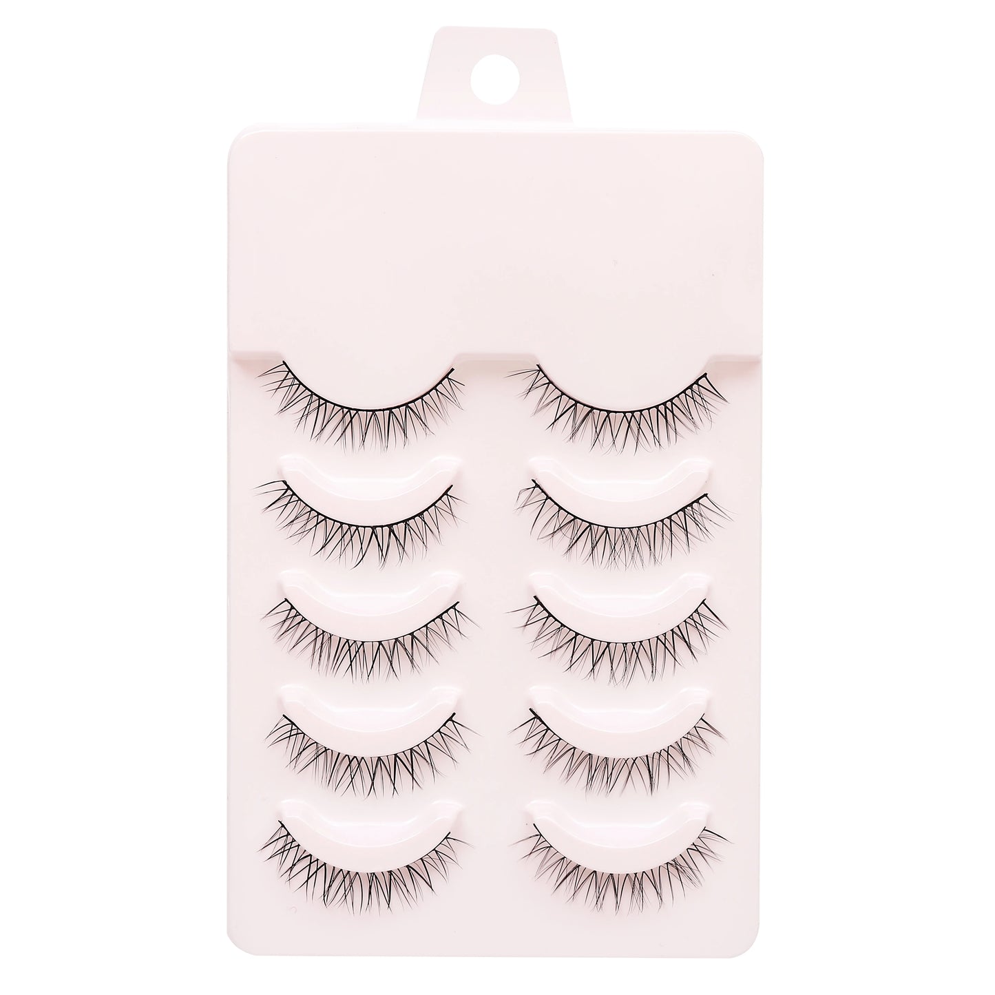 Manga Lashes 5 Pairs Anime Cosplay Faux Mink Lashes Korean Natural short Full Strip Lashes Clear Band Soft Eyelash Extension Hot